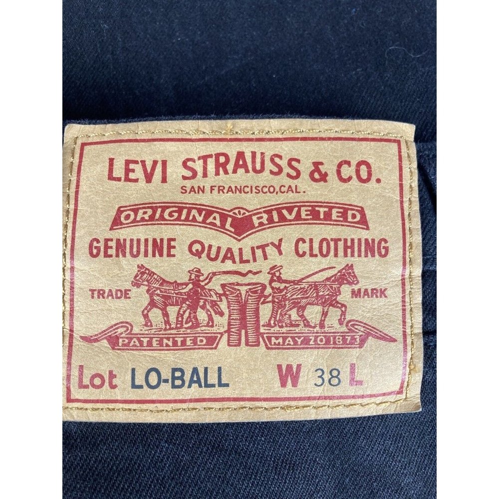 *Levi Strauss Slim Tapered Lo-Ball Black Denim Jeans Womens Size 38 Casual - Picture 3 of 8